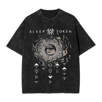 Sleep Rock Music Tokensd Even In Arcadia T Shirt Hip Washed Short Sleeve High Street TShirt Fashion for Men Women S