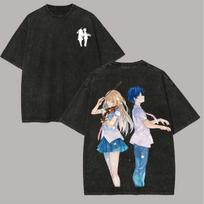 Your Lie In April Anime Lover Washed Tshirt Year Round Clothing High Quality Personality Clothes Plus Size Unisex New Model Couples Tee S