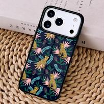 Tigers Leopards tropical leaves Phone Case Cover For Magsafe Wireless Charger For iPhone 17 Pro Max 16 14 13 12 11 15 Air iPhone 14