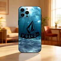 V-Volcom Logo  Phone Case For iPhone17,16,15,14,13,12 Plus,Max Soft Silicone Black Cover iPhone14Plus