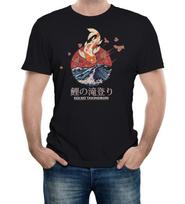 Mens Japanese Koi Carp Artistic Fish T-Shirt Mens Womens Tees Top T-Shirt Mens Womens Tees Top Anime Art Kanji Tokyo Cool M
