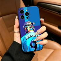 E-Erling Haaland NO 9 Phone Case For iPhone 17,16,15,14,13,12,11 Pro Max,16Plus,XS Soft Black Cover iPhone14ProMax