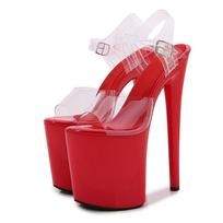 Sexy Women Peep Toe Girls Night Club Shoes High Heel Boots Pleated Patent Leather Thin Heels Zip Shoes Plus Size 35 raudona