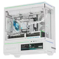 Thermalright TL-M10 Vision Kompiuterio Korpusas | White | LCD ekranas