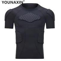 Unisex juodi trumpomis rankovėmis marškinėliai Krepšinis Berniukas Futbolas Futbolas Dviračių sportas Viršutinė dalis Apsauga nuo susidūrimo Greitai džiūstanti M L XL 2XL 3XL M juoda
