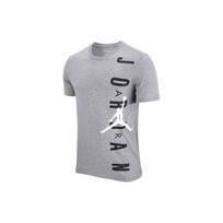 Air Jordan Retro American Style Lightweight Knit Sports T-Shirt with Logo Men Tops Grey DA9785-091 L