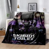 3D Skibidi Toilet Speakerman Cameraman TVman Flannel Blanket,Soft Throw Blanket for Home Bedroom Bed Sofa Travel Cover Kid Gift 75x90cm
