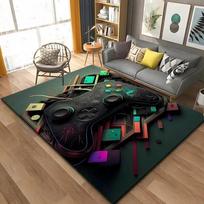 3D Gaming Rug, Retro Controller Carpet Large Area Rug, Soft Durable Floor Mat for Living Room Bedroom Game Room Decor 40x60cm