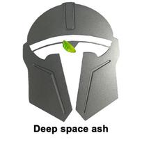 For Tesla Model 3 Y Mandalorian Helmet Design Car Front Logo Emblem Sticker Metal Aluminum Alloy Emblem Modification Accessories