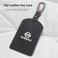 Car Key Holder Leather Flip Card Holder Decoration Accessory For Nissan Juke Leaf Qashqai Patrol Pathfinder X-Trail Nismo Murano