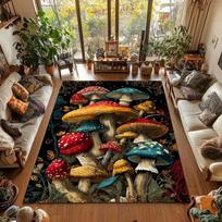 Mysterious Forest Red Mushroom Carpet Magic World Floor Mat for Living Room Bedroom Decor Soft Area Floor Mat Kitchen Rug 40x60cm