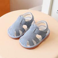 Summer Baby Sandals With Nonslip Soles And Velcro Closure For Toddler Walking 15 mėlyna