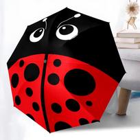 Cartoon Ladybug Umbrella, Lightweight & Portable, 8-Rib Iron Frame, Perfect for Outdoor Travel, Home Accessory, Christmas Gifts
