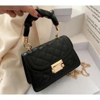 Women PU Leather Shoulder Bags Small Messenger Designer Female 2026 New Fashi Chain Rhomboid Crossbody Bag Ladies Mini Handbag juoda