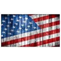 Patriotic Independence Day Garage Door Banner Cover Hanging Garage Door Decoration Star Red Striped Small Flag Poles For Outside 34x26x3cm