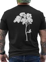 Tree Climber Arborist T-shirt with Back Print - Crew Neck - Comfortable Fabric - Men's Short-sleeved T-shirt 3XL