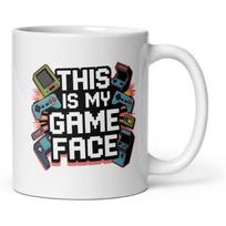 Bubble Gum Tees  Gaming Coffee Mug| This Is My Game Face 11oz Ceramic Cup| Gamer, Office Mug, Nostalgic Drinkware, Birthday Pres 320ml