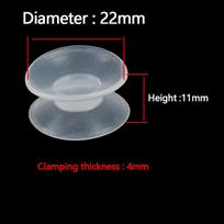 Transparent Rubber Suction Cup on Both Sides Double Sided Suction Cup - Sucker Pads for Glass, Plastic 5pcs balta
