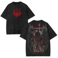 Elden Ring Mohg Lord of Blood Bloody Dynasty Emblem Vintage Washed Game TShirt Unisex Soulsborne Fan Streetwear Tee  Cotton Casual Short Sleeve S