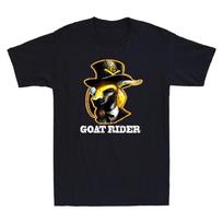 Masonic Goat Rider Mason Funny Graphic Vintage Men's T-Shirt Cotton Black Tee L