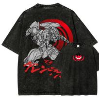 Tengen Toppa Anime Lover Washed Tshirt Year Round Clothing High Quality Personality Clothes Plus Size Unisex New Model Couples Tee S
