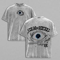 Anime Jujutsu Kaisen Gojo Satoru Graphic T Shirt Men Women Casual Clothing Oversized Tshirt Washed Cotton Tee Harajuku Tshirt M