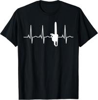 Lumberjack - Chainsaw Heartbeat for Arborists Gift Unisex T-Shirt XL