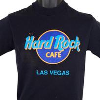 Vintažiniai Hard Rock Cafe 100% medvilnės marškinėliai Vyriški Topai Vyriški Dydis Mažas Juodi 90-ųjų Las Vegasas Pagaminta JAV L blue