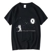 Funny Astronaut Print Summer Women T Shirt O-neck Women Tshirt Short Sleeve T-shirt Female Tee Tops S juoda