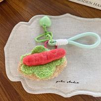 Kawaii Cake Plush Pendant Burger Bag Keyring Portable Funny Simulation Food Keychain  Boys/Girls Style7