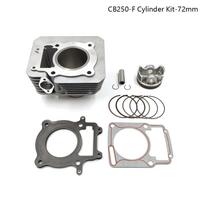OTOM Motociklo CB250-F Oru aušinamo variklio stūmoklio cilindro komplektas 72mm/74mm 250CC Atnaujintas 300CC ZONGSHEN CB250-F Varikliui 72mm Cylinder Kit