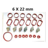 6X22/32MM For BMW M47 M57 Swirl Flaps Repair Delete Seal Kit With Intake Gaskets 11612246949 11617790198 11612245439 11612246945 6 X 22 mm