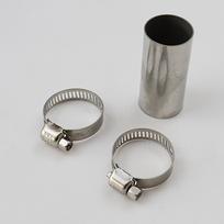 24mm Air Diesel Parking Heater Exhaust Pipe Connector Steel Gas Vent Hose With Clamps For Eberspacher Webasto A