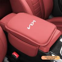 Leather Car Logo Universal Center Console Anti Scratch Armrest Cover For Kia KN K2/K3/K5/KX3 Sportage Cerato Optima Soul Rio