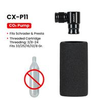 CXWXC Bicycle Co2 Pump Tire Mini Air Pump Portable CNC Aluminium Alloy Schrader & Presta Applicable MTB Road Bike CO2 Inflator CX-P11