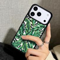Capa Case for iPhone 17 Air 16 Pro Max 15 Plus 11 13 Mini 14 12 Back Phone Cover Tropical Palm Tree Banana Leaf iPhone 15 Plus