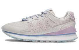 Li Ning Marshmallow Synthetic Leather Cushioning, Wear Resistant Low top Sports Casual Shoes Women's White Gray ABCS002-2 37
