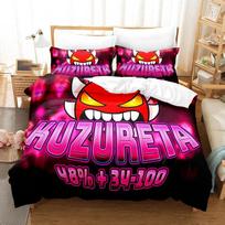 3D Žaidimo Geometry Dash Patalynės Komplektas Antklodės Užvalkalas Antklodė Lova Komplektas Quilto Užvalkalas Pagalvės Užvalkalas Karališko Dydžio Karalienės Dydžio Dvynių Dydžio Berniukams Mergaitėms Suaugusiems 135x200cm