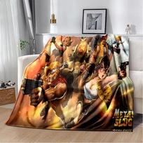 Klasikinis Retro Žaidimas Metal Slug Žaidėjo Minkštas Pliušinis Antklodė, Flanelinis Antklodė Mesti Antklodę Svetainei Miegamajam Lovai Sofai Piknikui Vaikui 75x90cm
