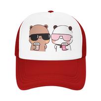 Bubu Dudu Cute Wearing Sunglasses Mesh Baseball Caps Unisex HipHop Sun Caps Dad Hat Adjustable Snapback Caps Sun Hats Trucker Caps One Size