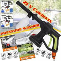 21V High Pressure Electric Water Guns Nozzle Hose Pump Foam Lance Battery Portable Cordless Car Washer Machine 1×Battery