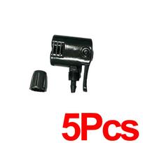 Bike Pump Adapter Clip Air Inflator Nozzle Universal Bicycle Valve Adapter Plastic Dual Head Schrader Presta Valve Connector Black-5Pcs