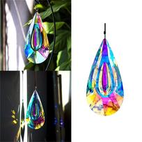 Large Crystal Suncatcher Teardrop Shape Hanging Decoration Rainbow Maker Crystals For Window Christmas Decorations Beads One Size violetinė