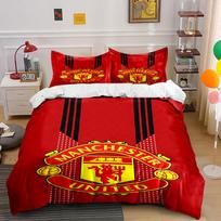 Manchester United logo pattern. Bedding sets Duvet cover sets Duvet covers Pillowcases(1 * Duvet Cover 2 * Pillowcases without duvet insert) 135x200cm