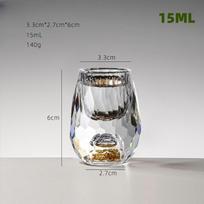 Diamond Cutting Crystal Liquor Glasses Vodka Shot Glass Wine Glasses Whiskey Glass Spirits Sake Soju Brandy Tea Cup 15-100ml