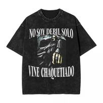 CULEROS ESO NO ERA CREATINA Fun Skeleton Gym Washed TShirt Man Vintage T Shirts Summer ONeck Top S