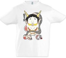 Hannya Snake Kids Boys kids boys T-Shirt Samurai Japan Japanese Theatre Mask Tengu 130