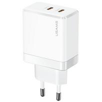 Ładowarka Sieciowa Usams 2Xusb-C T54 Gan 40W (Only Head) Pd Fast Charging Biały