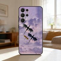 D-Dragon F-Fourth W-Wing Phone Case For Samsung S26,S25,24,23,22,30,21,10,9,Ultra,Plus,Lite,Black Soft Case Samsung S23ULTRA5G