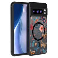 Creative Butterfly Flowers Case For Google Pixel 9 Pro XL Magnetic For Magsafe Rugged Bumper Cover For Pixel 9A 9 8 7 Pro 8A 7A Google Pixel 8